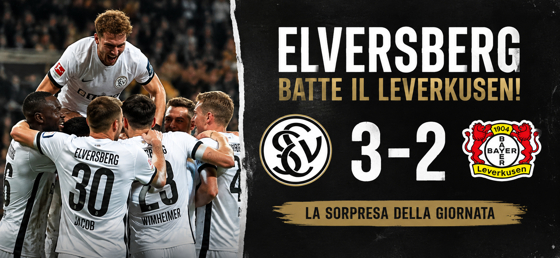 Elversberg-Bayer Leverkusen 3-2 è la grande sorpresa della Bundesliga: Petkov, Campbell e Mokwa firmano una vittoria storica all'esordio assoluto del club nella massima serie tedesca. Analisi della partita, marcatori, chiavi tattiche, quote prematch e situazione della classifica.