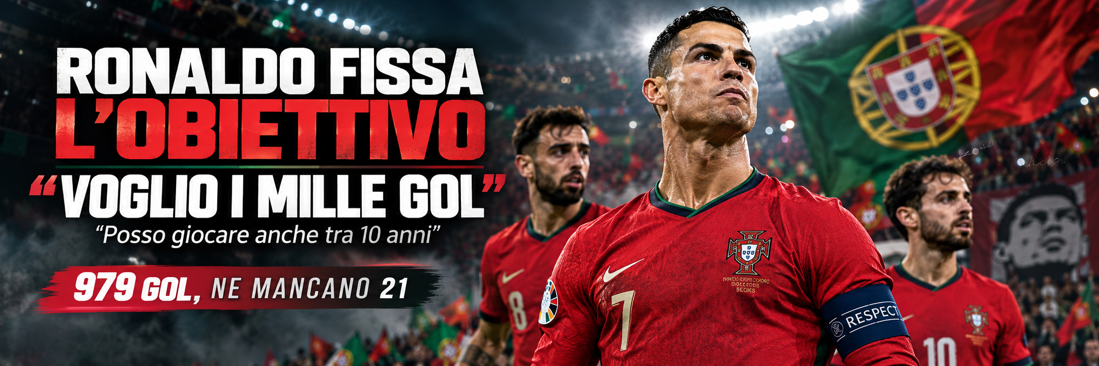 Cristiano Ronaldo non vuole fermarsi: a 41 anni punta quota 1.000 gol e continua la sua avventura con il Portogallo. Alla vigilia della Nations League contro il Galles, CR7 racconta i dubi sul ritiro, il rapporto con Jorge Jesus e una fame di vittorie che sembra non conoscere età.