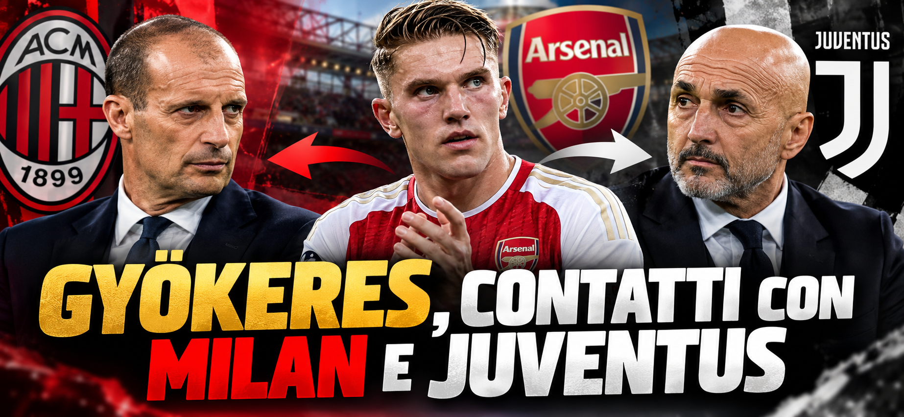 Viktor Gyökeres torna nel mirino della Serie A. L'entourage dell'attaccante dell'Arsenal avrebbe avuto primi contatti con Milan e Juventus. Analizzo situazione, caratteristiche, numeri, possibili costi e motivi per cui il centravanti svedese potrebbe diventare uno dei grandi nomi del prossimo mercato.