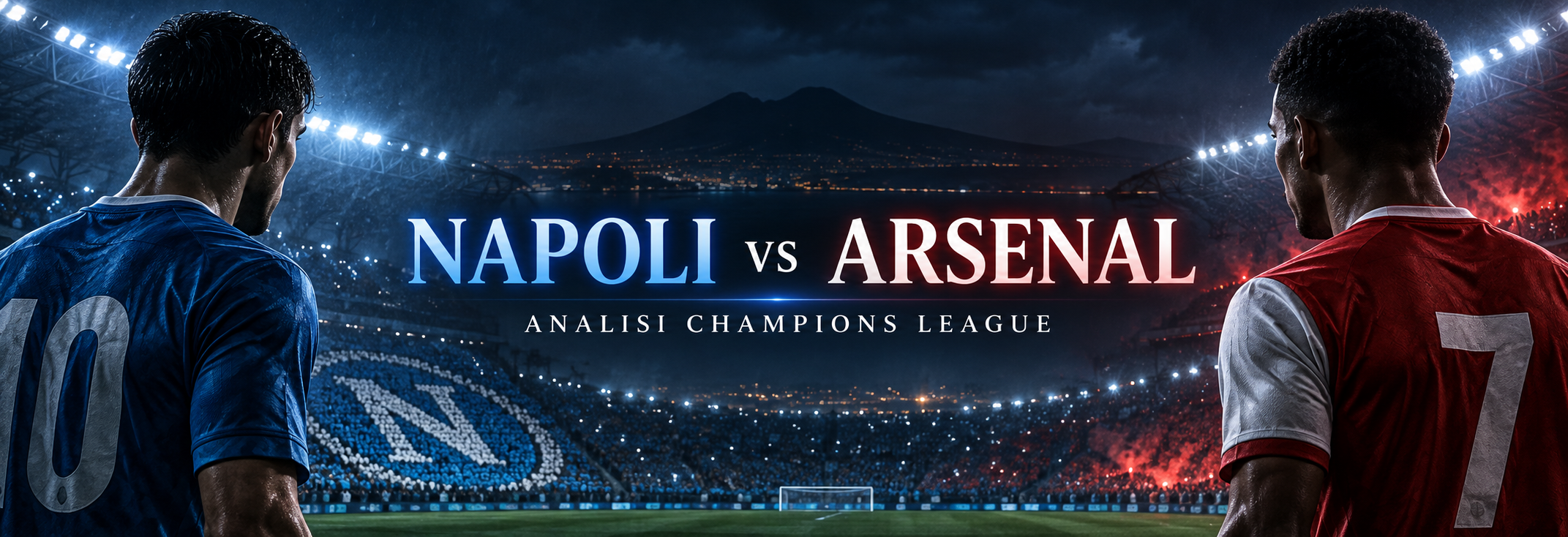 Napoli-Arsenal apre la Champions League al Maradona. Analisi tecnica da match analyst con quote pre-gara, forma recente, probabili formazioni, xG stimati e tabella GoalMatrix ELITE. L’Arsenal parte favorito, ma il Napoli può rendere la sfida più chiusa e combattuta del previsto.