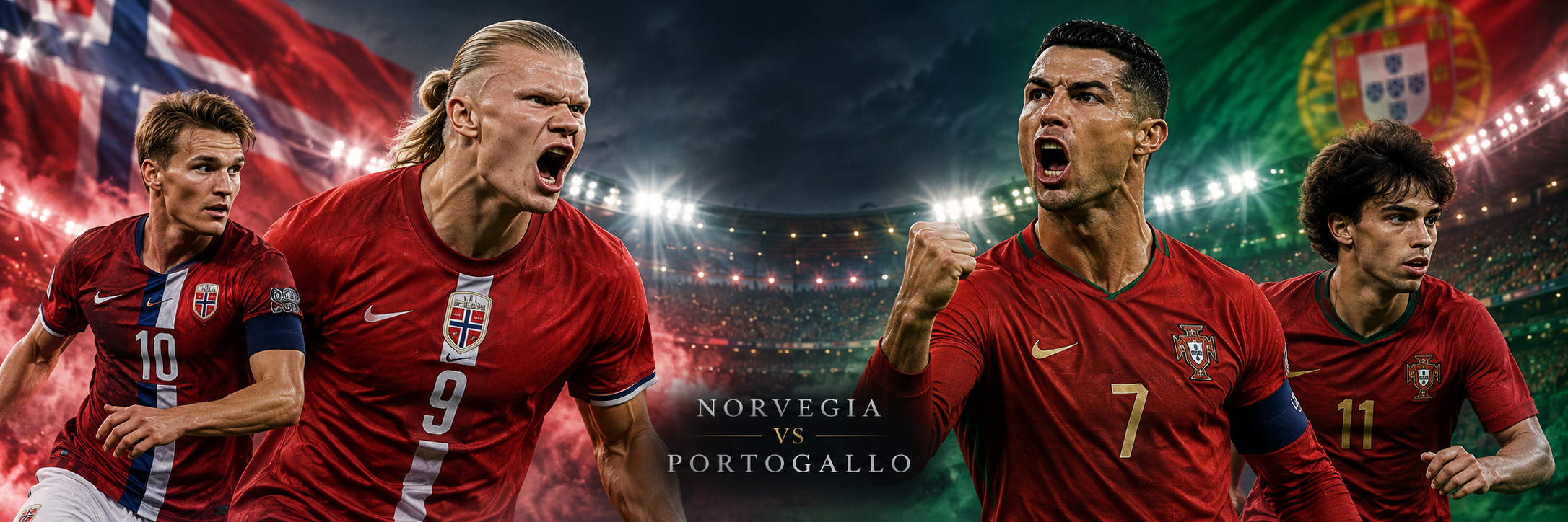 Norvegia-Portogallo mette di fronte Haaland e Cristiano Ronaldo in una sfida già pesantissima per il Gruppo A4 di Nations League. Analizzo forma, quote, situazione delle formazioni, dati GoalMatrixAI e duelli tattici di una partita che può consacrare definitivamente la crescita norvegese.
