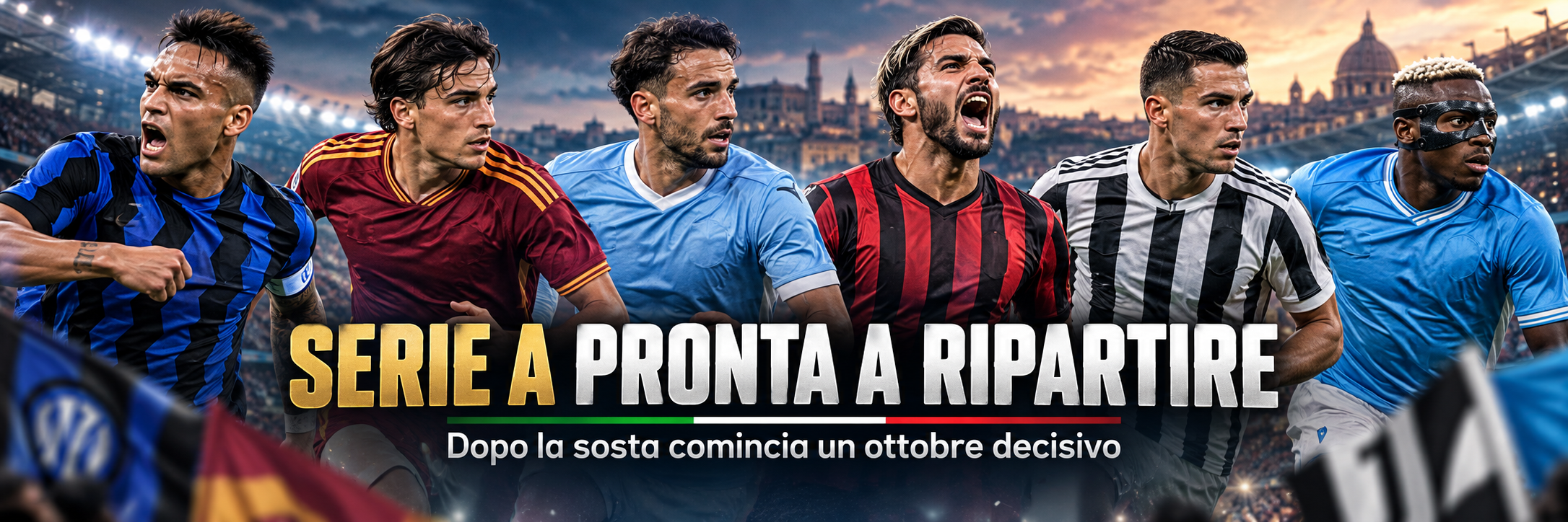 La Serie A torna dopo la lunga sosta per le Nazionali con Roma, Inter e Lazio appaiate al comando. Analizzo classifica, numeri, sorprese e partite della sesta giornata, con un ottobre densissimo che potrebbe iniziare a cambiare gli equilibri nella corsa scudetto e nella lotta per l’Europa.